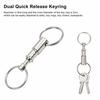 10 Pack Zinc Alloy Detachable Key Ring Silver Pull-Apart Key Chain Holder  Bags