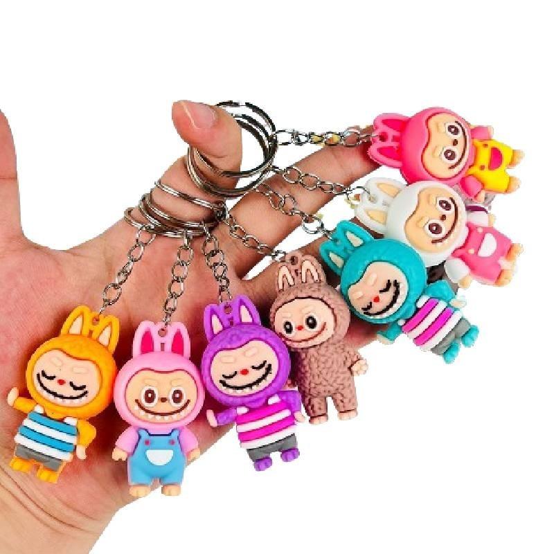 Adorable Pvc Cartoon Labubu Keychain Blind Box Collectible For All Ages
