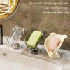 Soap Box Draining Storage Rack Bathroom Accessories Soap Dish Shower Holder with Drain Soap Drainer Suction Case Tray Container