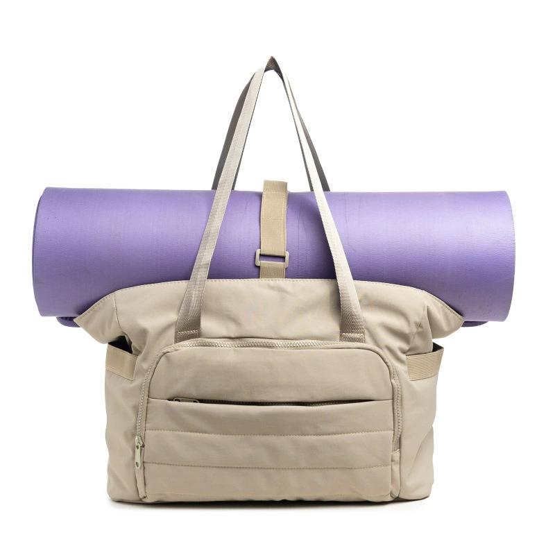 

Женская легкая сумка-тоут для хранения вещей – отделение для коврика для йоги, прочный холст для спортзала и путешествий верблюд