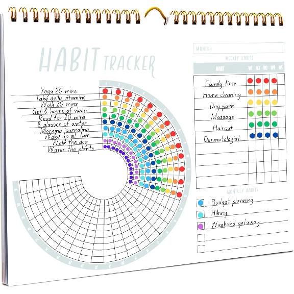Lamare Habit Tracker Calendar – Premium Daily Habit Tracker Journal and Goal Board, Workout Motivation & Productivity Tool
