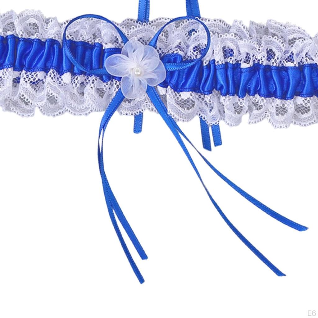 Stretch Lace Wedding Garters with Ribbons Thicken Garter Set for Parties Cosplay Keepsake Women