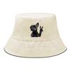 Cool Dog Wear Glasses Print UV Protection Bucket Hat Solid Bucket Hats Man Warm Fisherman Ideal Choice For Hiking Summer Hat