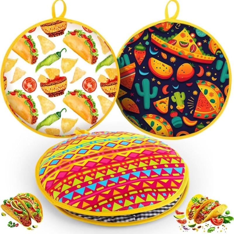 Pack of 3 Safe Food Warmers Craft from Soft Polyester with PP Cotton Filling Ensuring Safe Food Warmth and Durability
