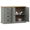 VidaXL Buffet avec tiroirs VIGO 113x40x75 cm gris bois massif de pin 353189