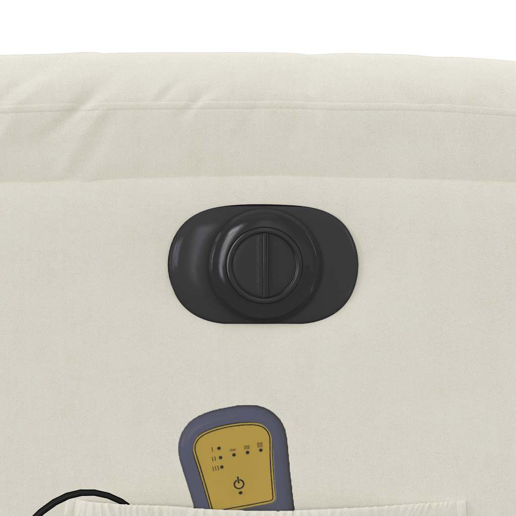 Electric Massage Chair Cream Velvet