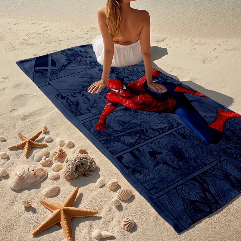 Ultra-Soft Beach Towel with Spider-Man Theme,Ideal for Pool - Camping, Diving - Perfect Travel Essential, Vibrant Beach Towel.
