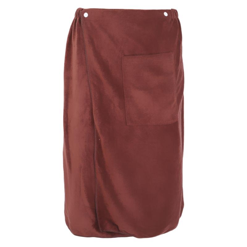 Men Wearable Bath Towel with Pocket Adjustable Size Shower Skirts Elastic Waist Sauna Gym Swimming Holiday Spa Bath Beach Towel