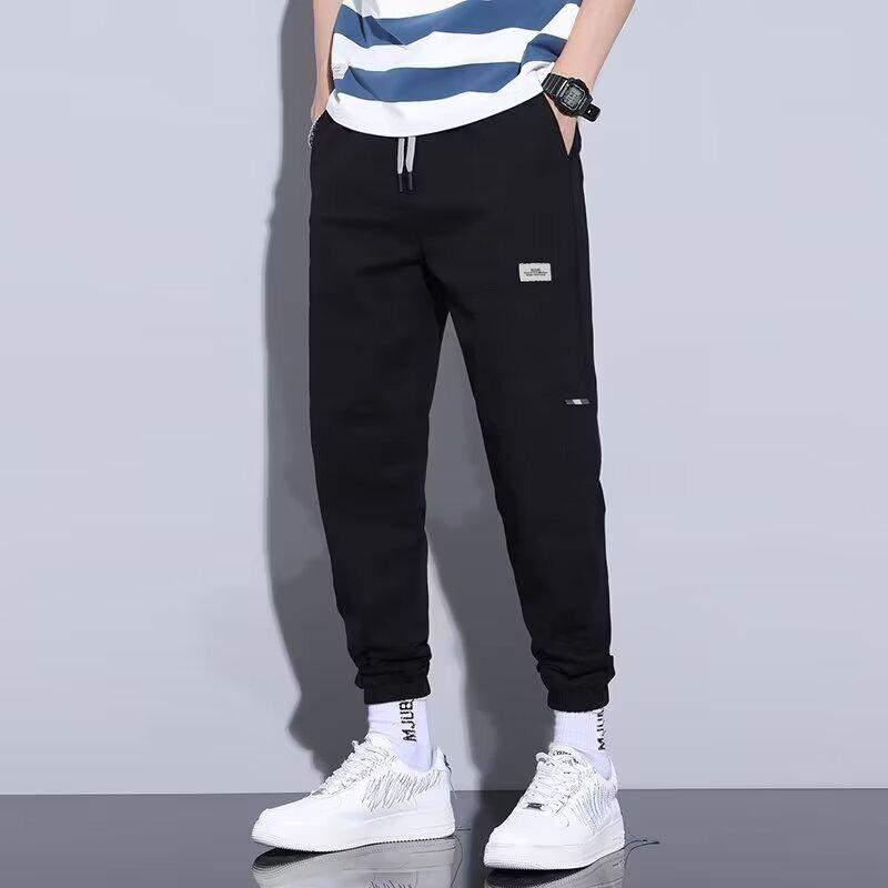 20264 Men's Korean Retro Work Pants - Spring/Autumn, Loose Straight Leg, Trendy Casual Joggers