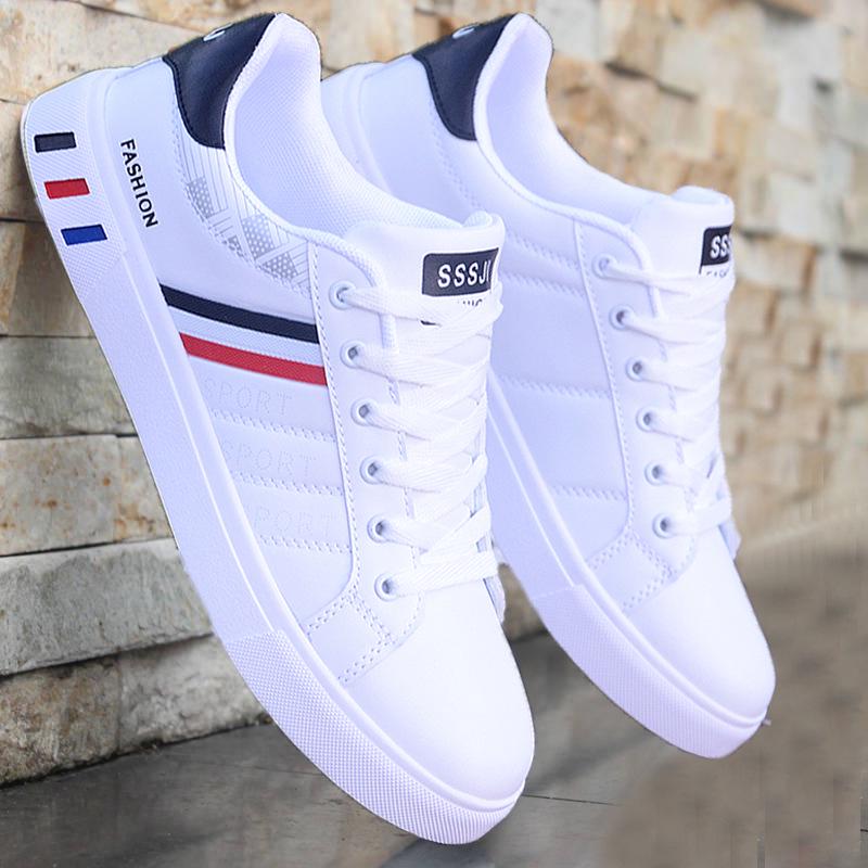 Summer 2023 Men's Trendy Sports Casual White Sneakers - Korean Style