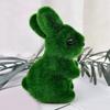 Artificial Moss Easter Bunny Ornament Realistic Flock Green Rabbit Faux Greenery Home Holiday Party Spring Decor Ornament