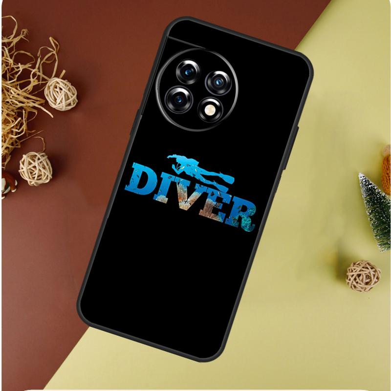 Scuba Diver Diving For OnePlus 13 13R 12 12R 11 9 10 Pro 8T 9RT 10T 10R N20 N30 Nord CE 2 3 4 Lite Phone Case
