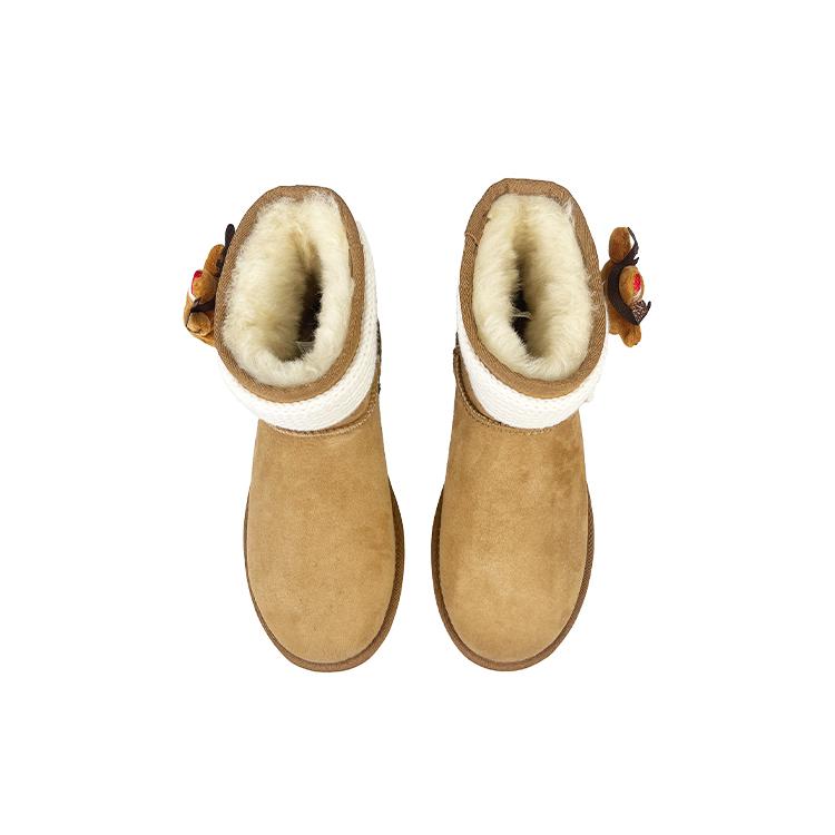 UGG CLASSIC MINI Sheepskin Thermal Abrasion Resistant Short Snow Boots Women's Chestnut 1016222-CHE(Team478-)