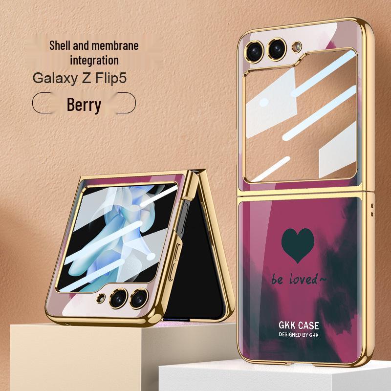 Samsung Z Flip5 Foldable Heart Design Screen Protection Case