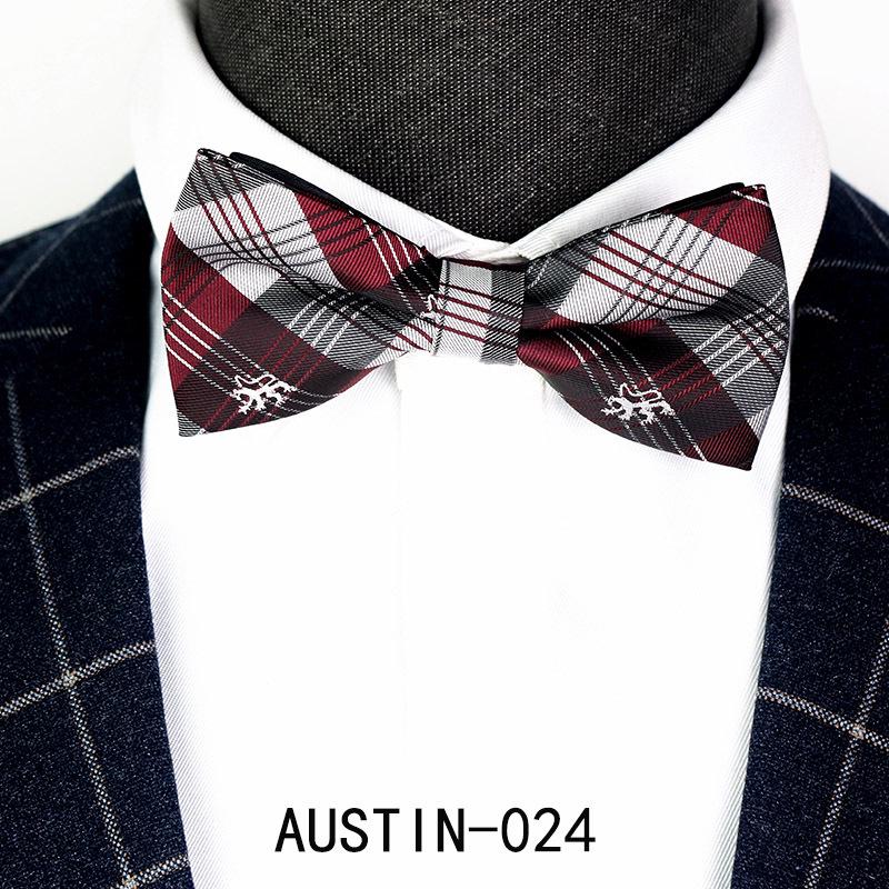 Men's Jacquard Bow Tie & Boutonniere Set for Weddings