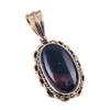 Natural Bloodstone Gemstone 925 Solid Sterling Silver TwoTone Pendant 1.50" t9y38