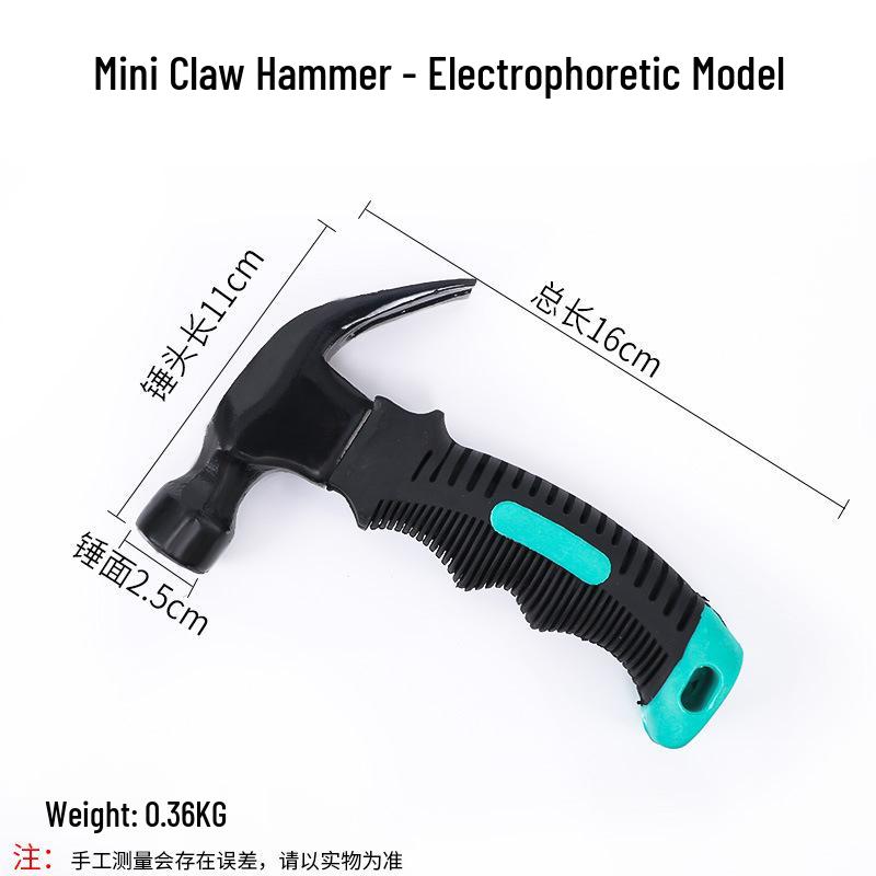 Carbon Steel Claw Hammer with Fiber, Wood & Rubber-Coated Iron Handles