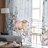 Christmas Leaves Flower Snowflake Squirrel Elk Sheer Curtains Living Room Decoration Window Curtain Kitchen Tulle Voile Curtains