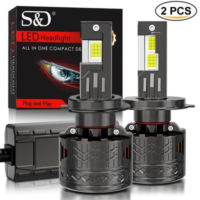 2st Real High Power LED bilstrålkastare H7 H4 CANBUS-lampor H1 H11 HB3 9005 HB4 9006 9012 Hir2 300W H3-lampa 3 kopparrörsljus för bil