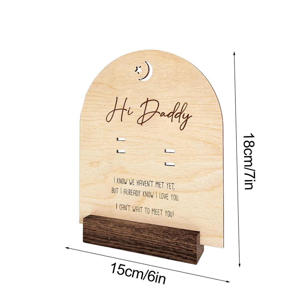 Pregnancy Reveal To Husband Hi Dad Woode Announcement Board For New Baby Creative Pregnancy Announcement For Dad To Be Cute Baby