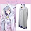 Exquisita Capa de Emilia Para Cosplay de Rezero Elegante Capa con Capucha Para Fans de Anime