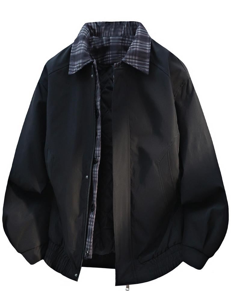 Men's Autumn Winter Thickened Executive Jacket - Old Money Style Warm Cotton Padded Coat