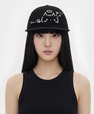 OTHER-worldly Emoji Cap [Black Angel Kitty]