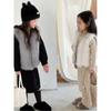 Girls Winter Solid Color Plush Vest Casual Cozy Warm Coat