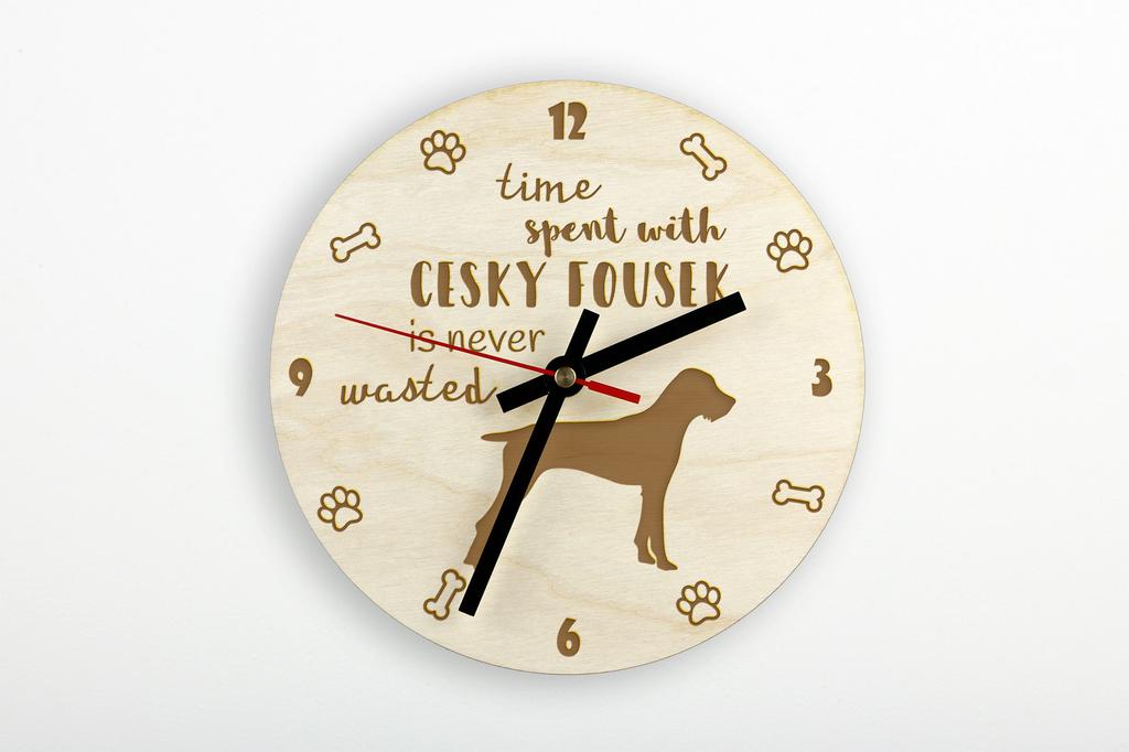 Bohemian Wire-haired Pointing Griffon, Cesky Fousek - clock with dog, wooden clock with engraving, personalised clock by Art-Dog