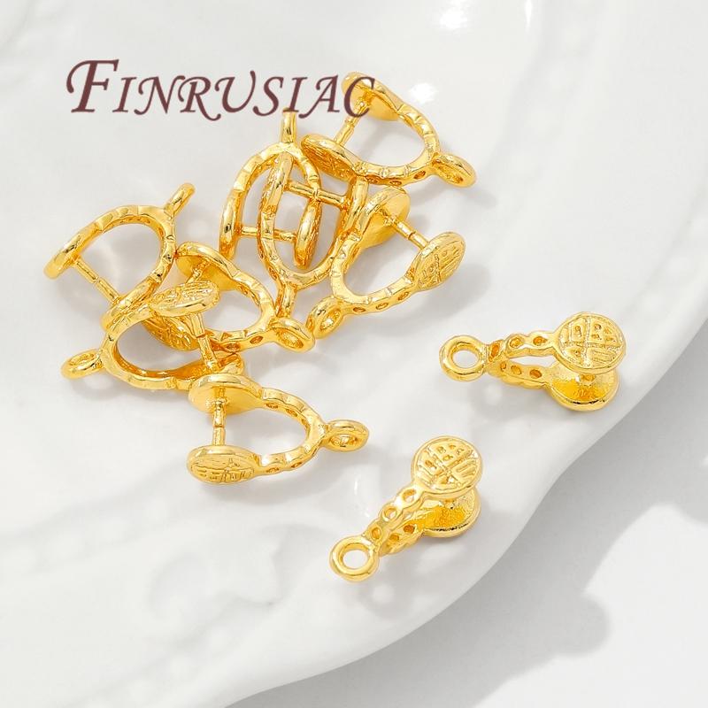 Pinch Bails 18K Gold Plated Pendant Bail Jewelry Making Supplies,Necklace Bail,DIY Earrings Accessories,Jewelry Findings
