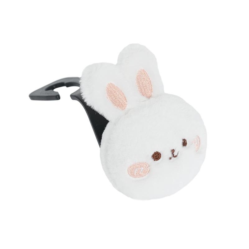 2pcs Cute Bear Rabbit Car Seat Back Hook Storage Headrest Organizer for  Food Bag Handbag Decoration Clothes Hanger