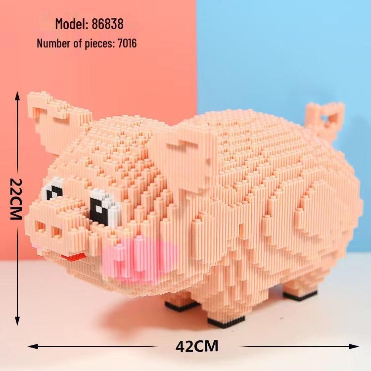 Girls' Compatible Lego: Violent Bear Building Block Series - Educational Micro-Block Interlocking Toys & Gifts