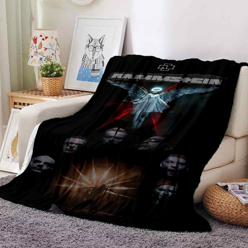 1pc Rammstein Angel Soft Flannel All-Season Throw for Home, Office, Outdoor UseDurable Comfort  100599 80cmx120cm(31inx47in)