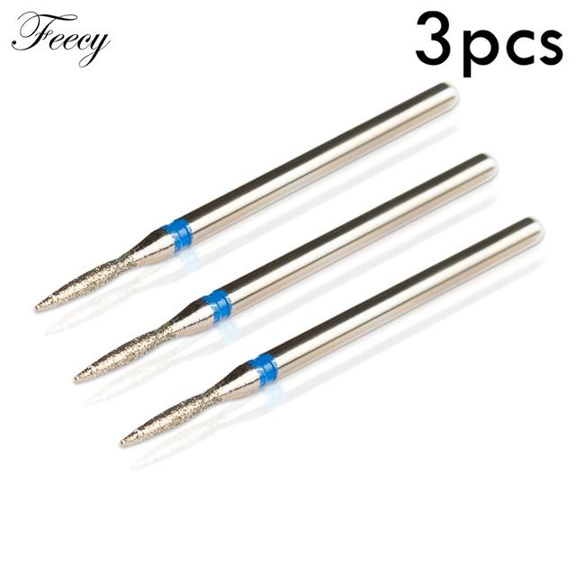 3pcs Diamond Nail Drill Bit for Manicure Nail Drill Manicure Machine Bit Accessories Cuticle Clean Mill Cutters Removing Gel