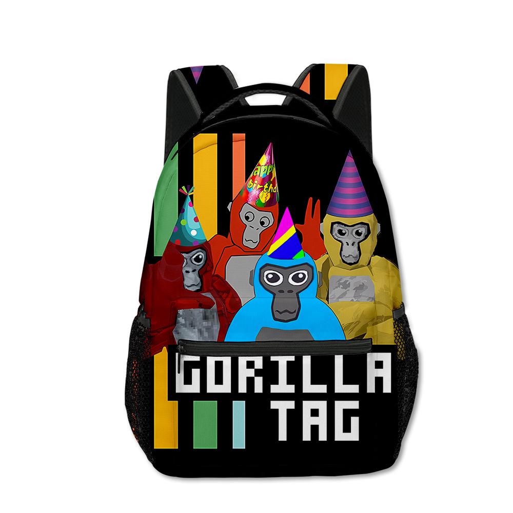 Trendy Novelty Kpop Youthful School Bags Unisex Gorilla Tag Travel Bags 3D Print Oxford Waterproof Notebook Shoulder Backpacks