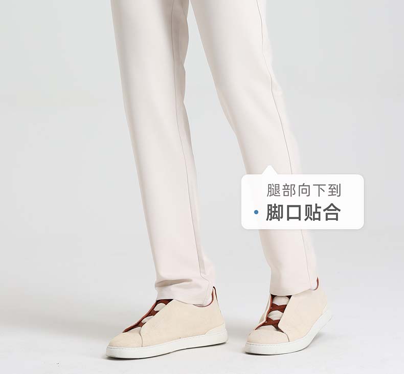 [No ironing and wrinkle resistance] Langdeng 2026 summer lightweight and breathable men's casual pants business white long pants
