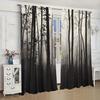 2-Panels A Forest Shrouded in Smoke Printed Curtain - Artistic Home Decoration Curtains   All Season Decorative Curtains