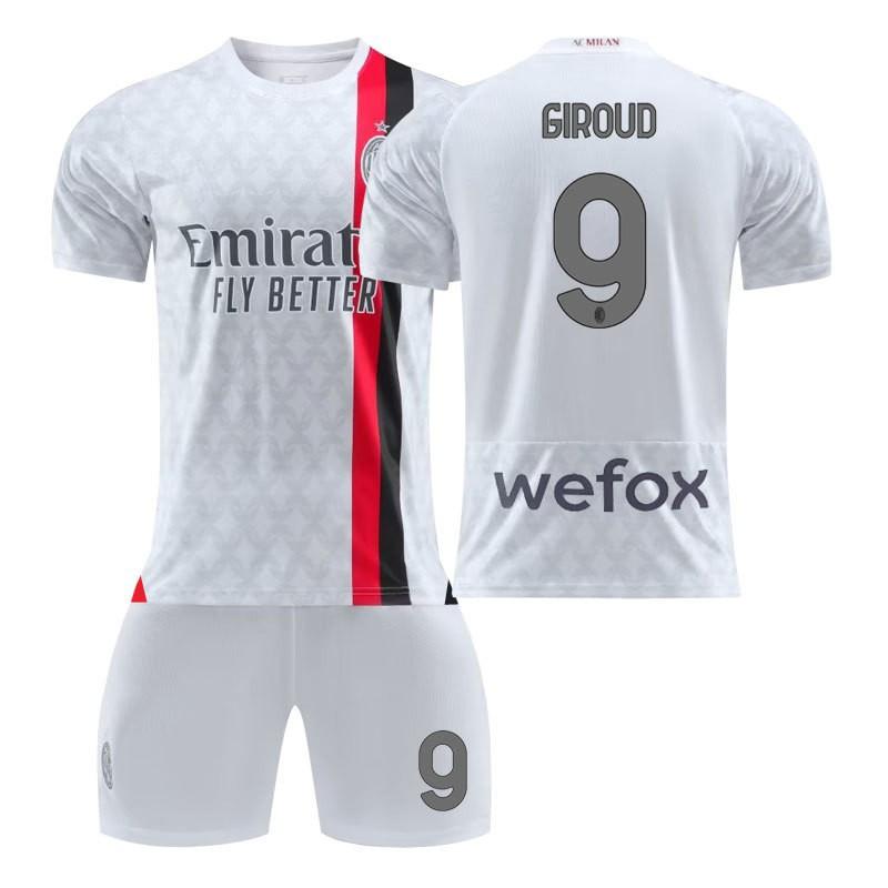 AC Milan Jerseys 2324 Away Children Students Adults Sports Group Purchase Men's Women's Suits Football Uniforms Stars