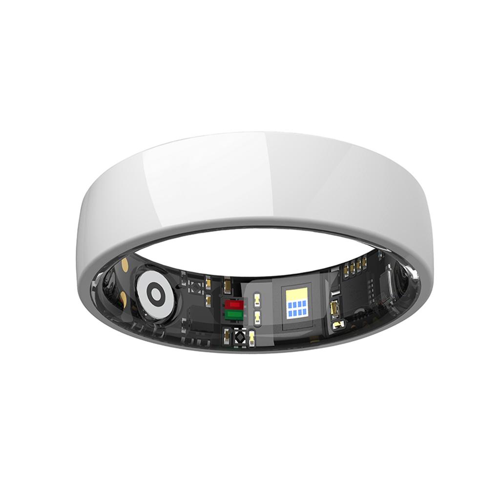 Smart Ring Ceramic Fitness Tracker with Charging Case Sleep Monitor Heart Rate Blood Oxygen Activity Tracking BT IP68