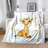 Baby Animals Floral Crown Blankets are suitable for living rooms,making them an ideal choice for outdoor travel and gifts.