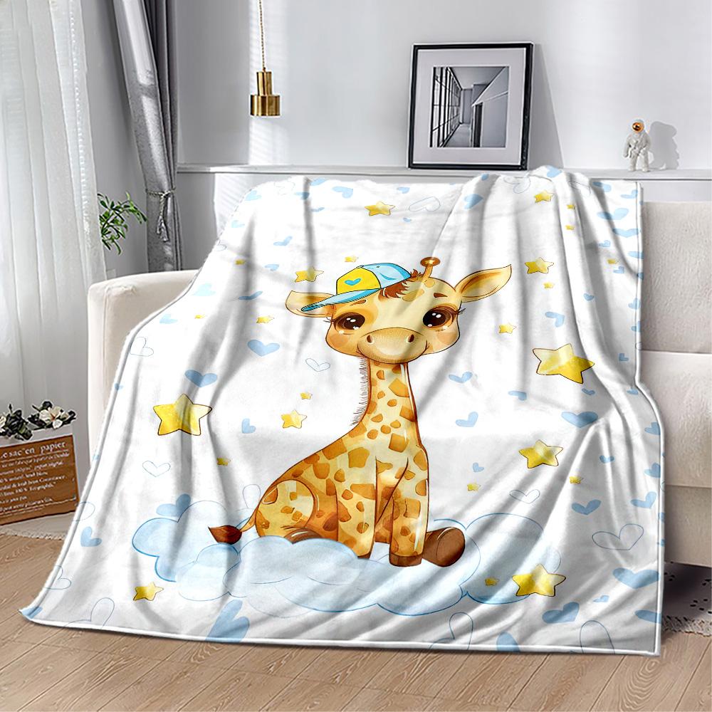 Baby Animals Floral Crown Blankets are suitable for living rooms,making them an ideal choice for outdoor travel and gifts.