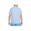 Nike Letter Floral Print Crew Neck Pullover Straight Cut Short Sleeve T-Shirt Men Tops Blue DM6429-548