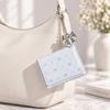 Fashion PU Leather Short Wallet Large Capacity Multi Card Slots Money Bag Cute With Bow Pendant Card Holder for Women Girls