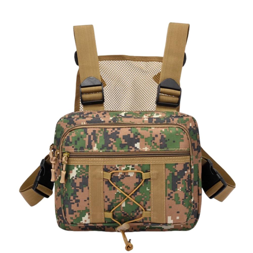 Outdoor Cycling Chest Bag Large Capacity Trendy Functional Backpack Multi Pocket Oxford Cloth Shoulder Bag Work Backpack