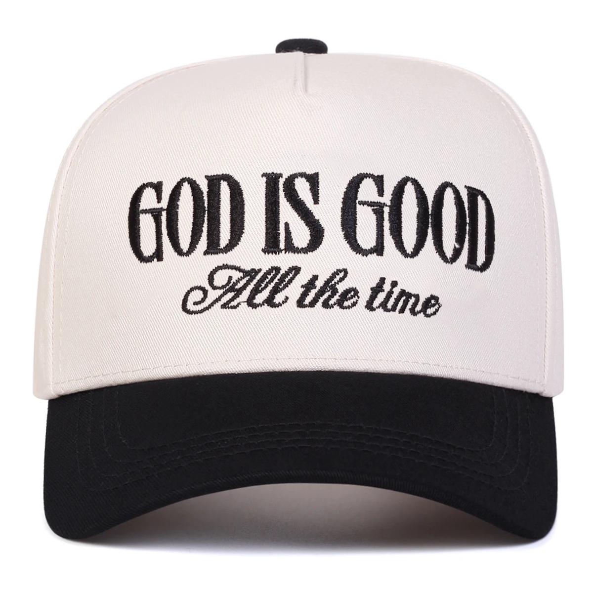 

Унисекс Бейсболки с вышивкой букв GOD IS GOOD Весна Осень Уличные Регулируемые Повседневные Кепки Шляпа от солнца Спортивная Кепка чёрный