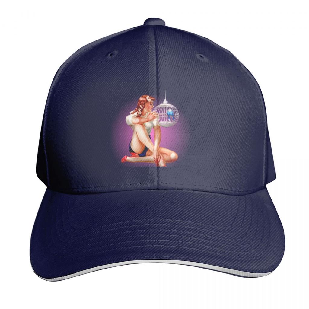 Sexy Pin Up Girl With Birds Vintage Retro Baseball Cap Hat Unisex Birthday Golf Beach Hat Unisex Womens