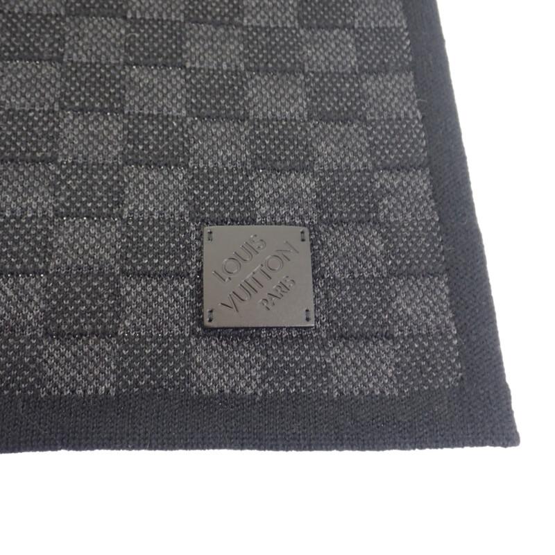 Louis Vuitton M77988 Scarf Black Wool Mens