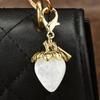 Strawberry Keychain Transparent Keyring Stylish Pendant Keychains Exquisite Backpack Decoration Accessories Gifts