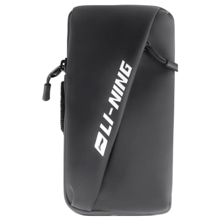 

Li-Ning Waterproof Fitness Sports PU Wrist Bag Mobile Phone Bag Unisex Accessories Black Gray QJ1068-1