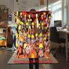 Japanese anime cartoon NARUTO famous Uzumaki Naruto blanket soft home furnishing nap decoration four seasons warm Sherpa blanket B5